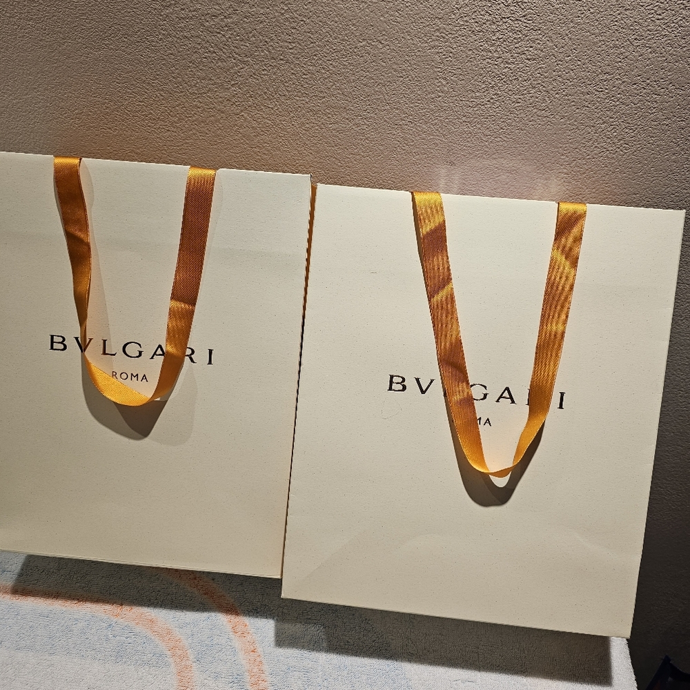 BVLGARI Bulgari paper shopping bag & ribbon